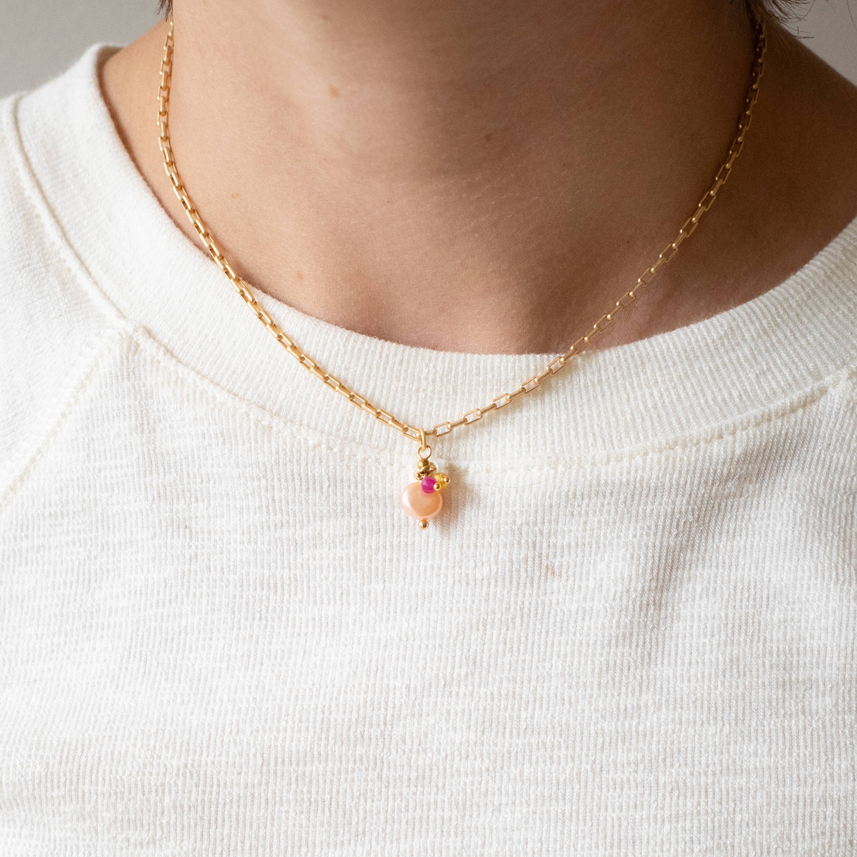 Gold Paperclip Chain Necklace