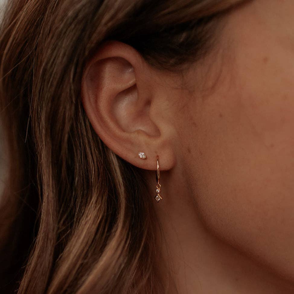 Marquise Diamond Flat Back Studs