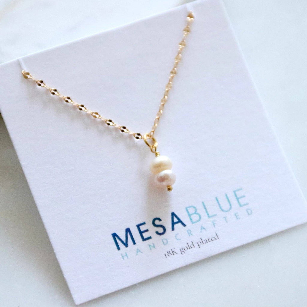 Double Pearl Necklace