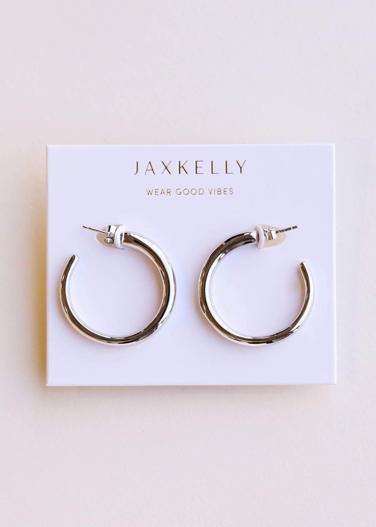 Everyday Silver Hoop Earrings - Medium