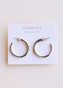 Everyday Silver Hoop Earrings - Medium