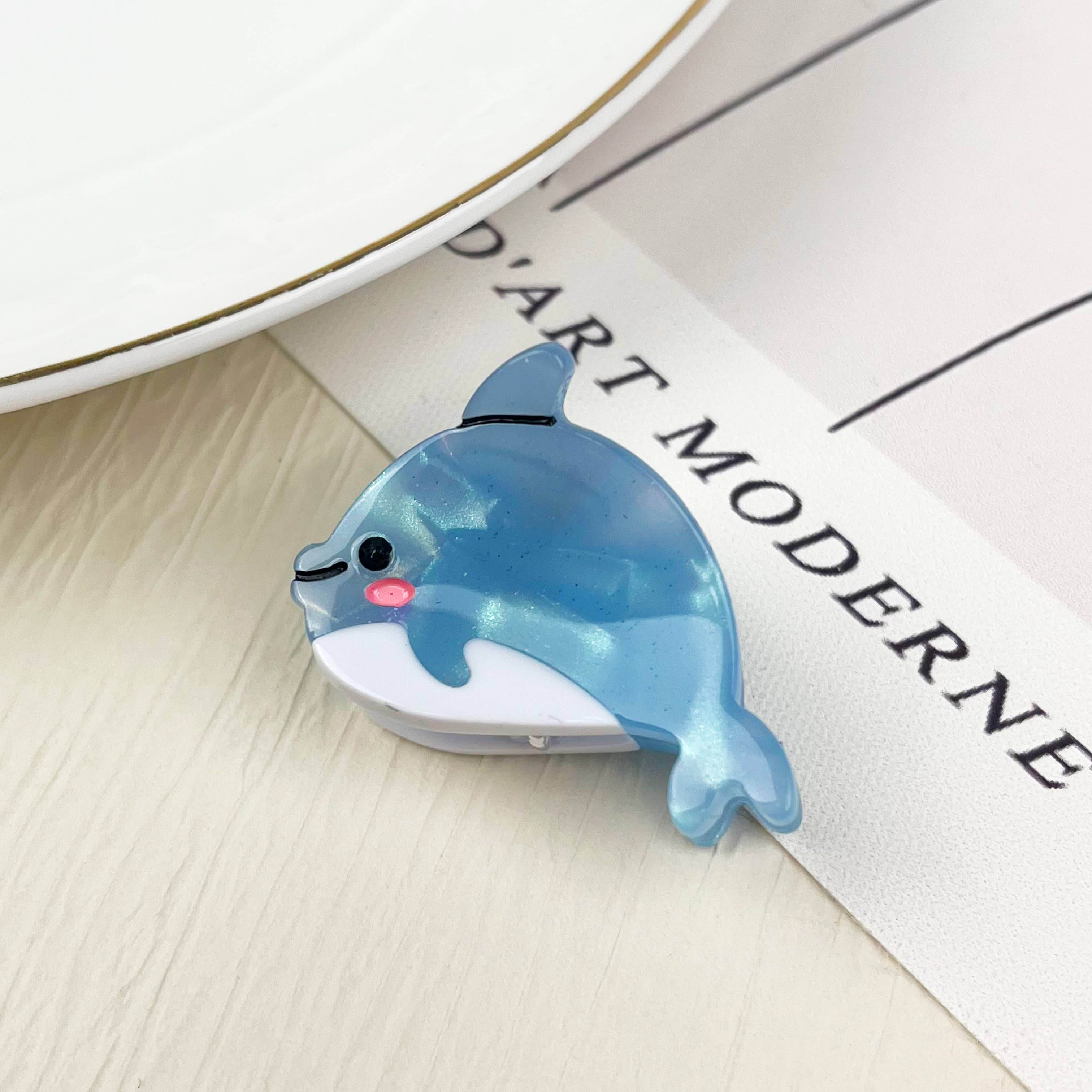TheDivaSoap - Acetate mini marine life hair clip crab conch claw clip