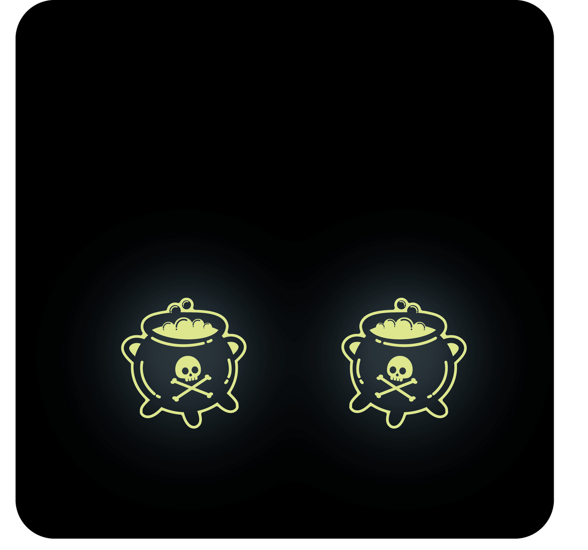 Lilliput Little Things - Cauldron Earrings - GLOW IN THE DARK / Halloween Earrings