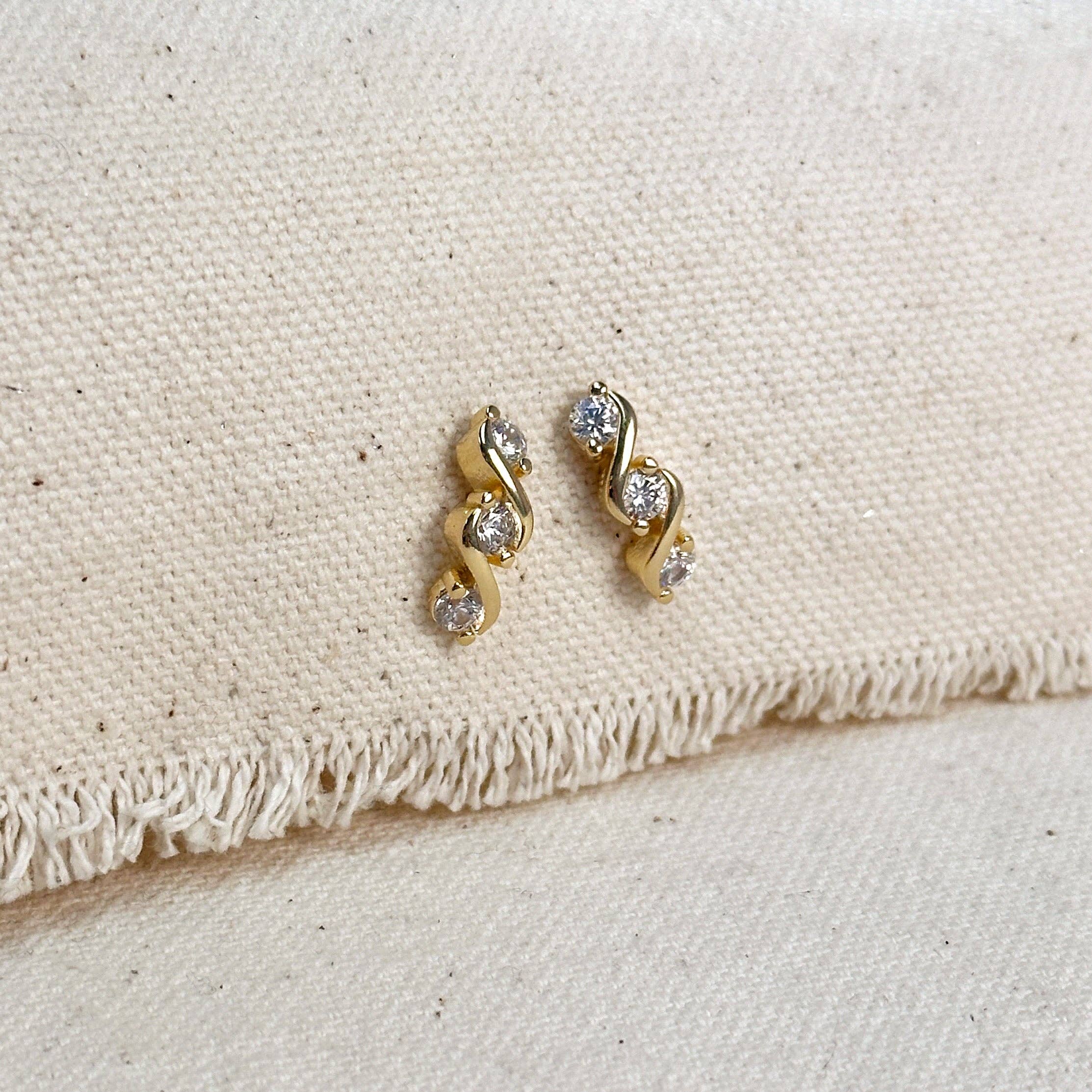Tipple CZ Stud Earrings