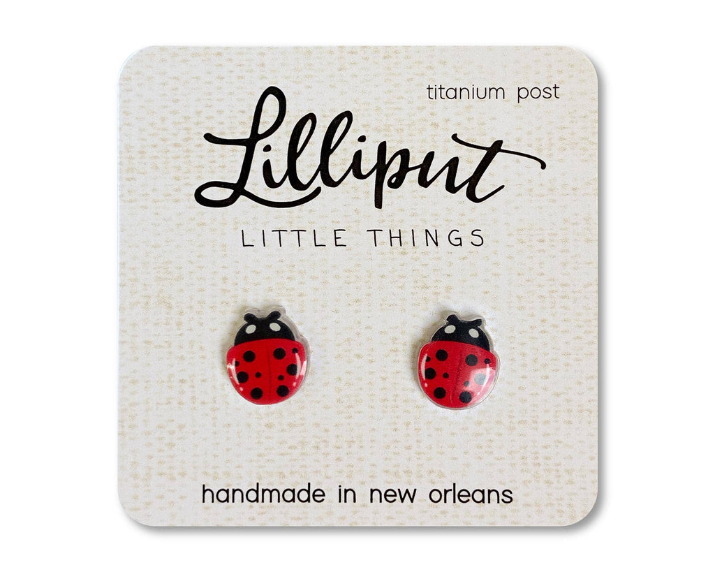 Lilliput Little Things - Ladybug Earrings // Kids Earrings