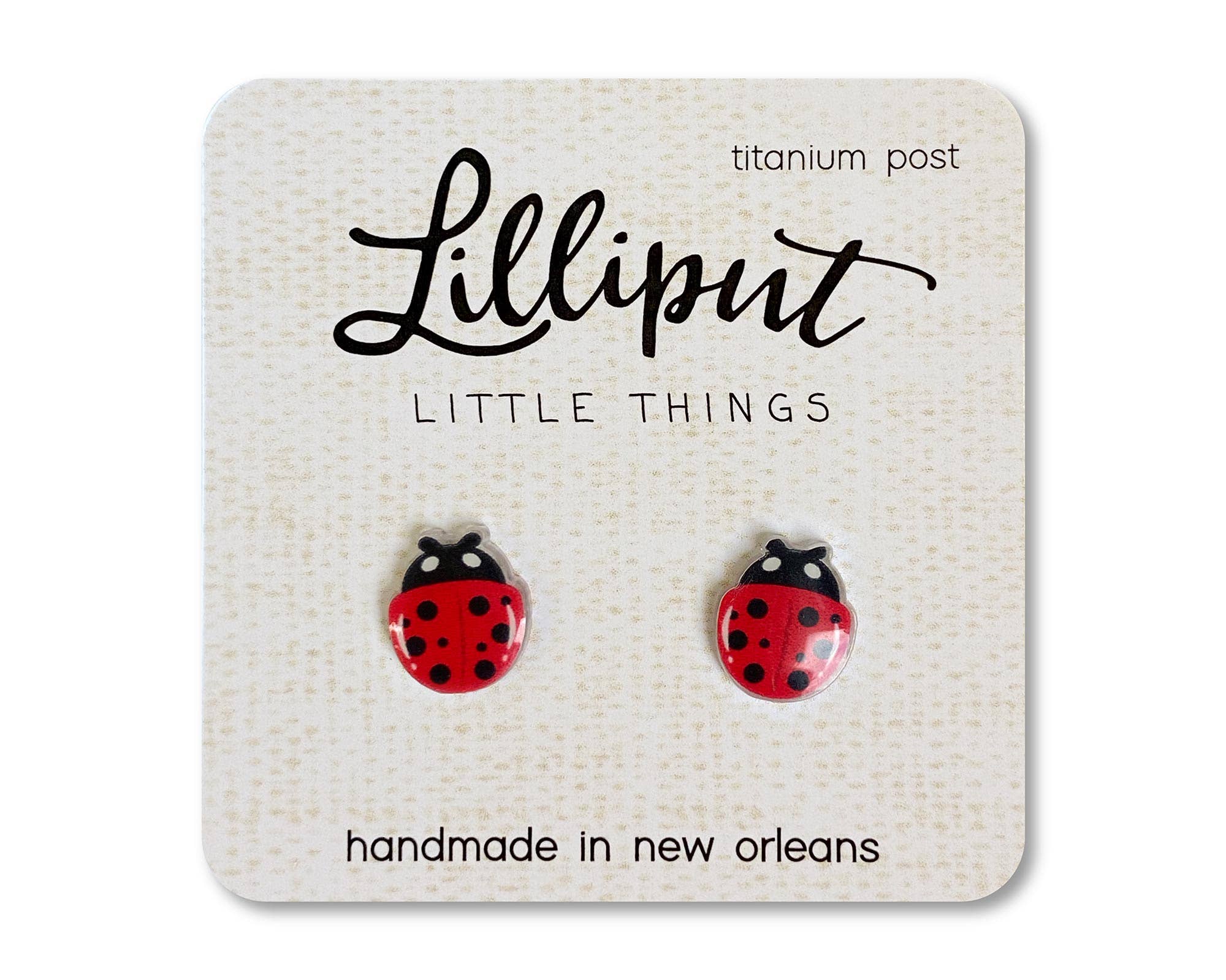 Lilliput Little Things - Ladybug Earrings // Kids Earrings
