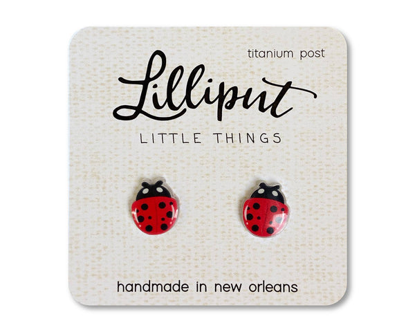 Lilliput Little Things - Ladybug Earrings // Kids Earrings