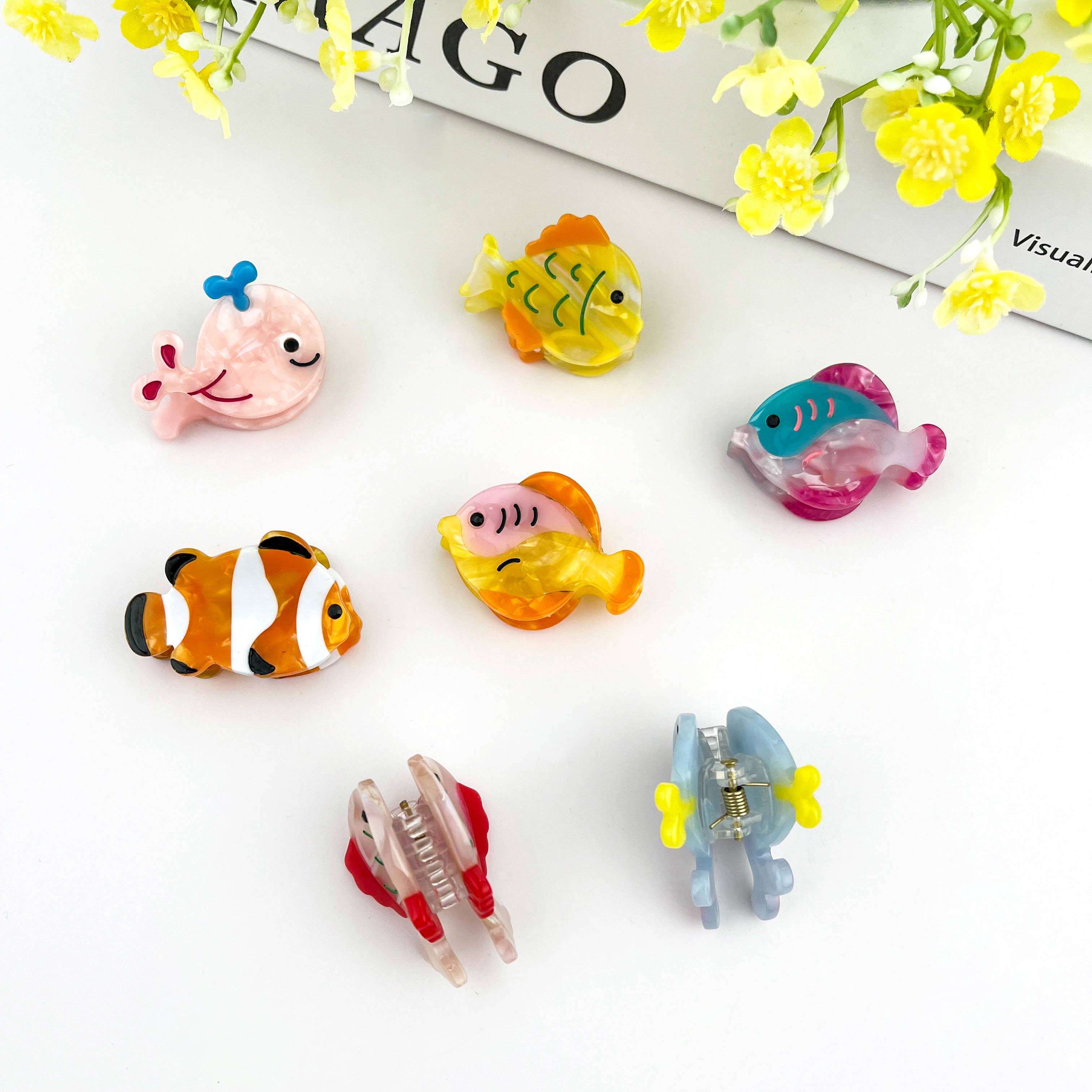 TheDivaSoap - Ocean Fish Mini Claw Clip, Whale Hair Clip