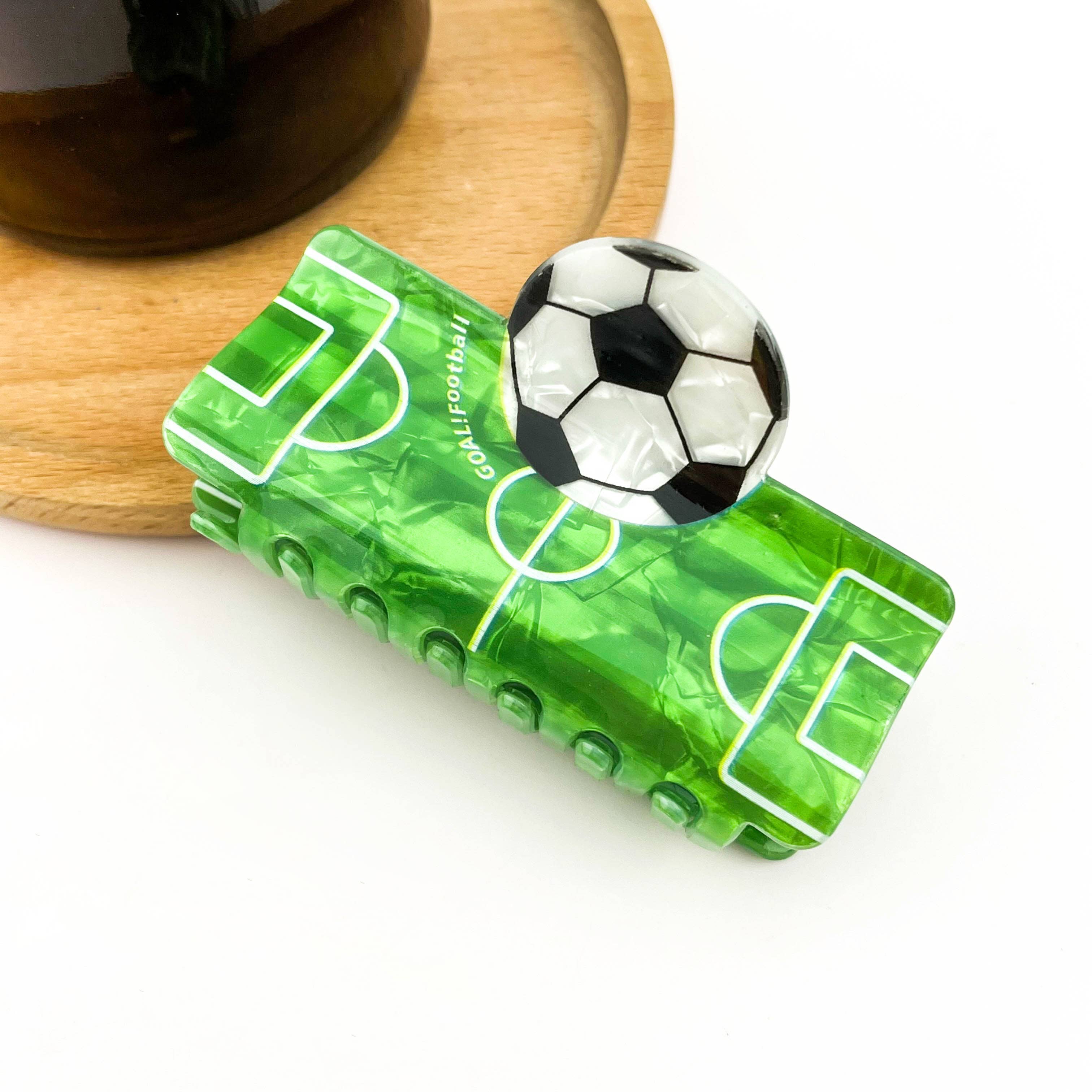 TheDivaSoap - Soccer Ball Claw Clip, Football Match Spectator Hair Clip