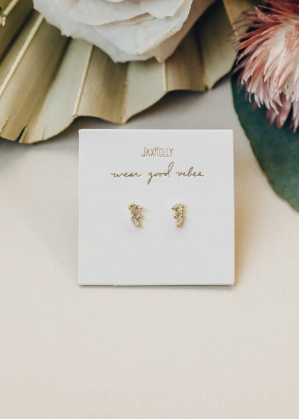 Offset Trio- Gold Earrings