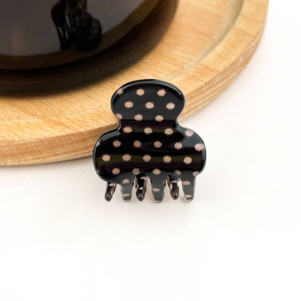 TheDivaSoap - Classic Mini Polka Dot Hair Claw Clip, Cute Small Hair Clip