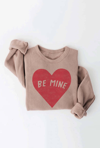 BE MINE Sweatshirt: L / HEATHER DUST