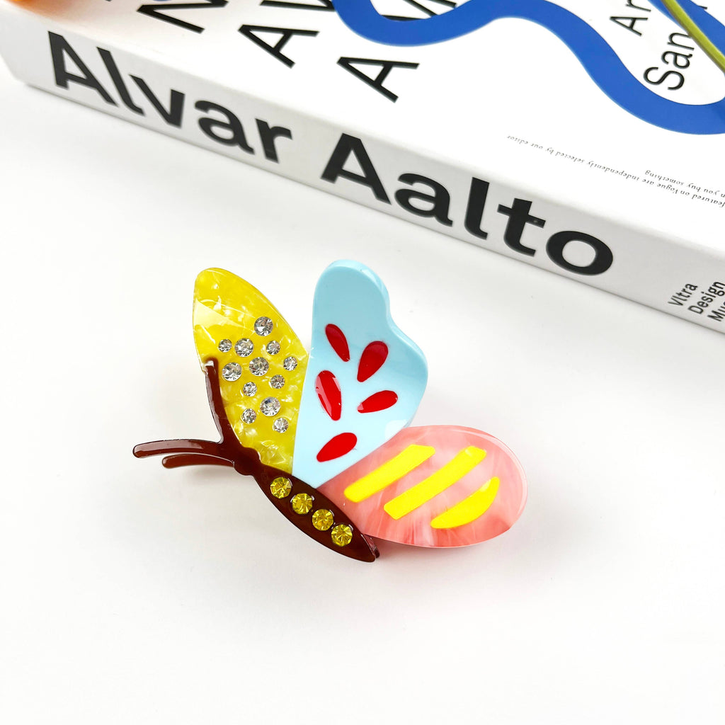 TheDivaSoap - Colorful Cartoon Butterfly Claw Clip Diamond Hair Clips