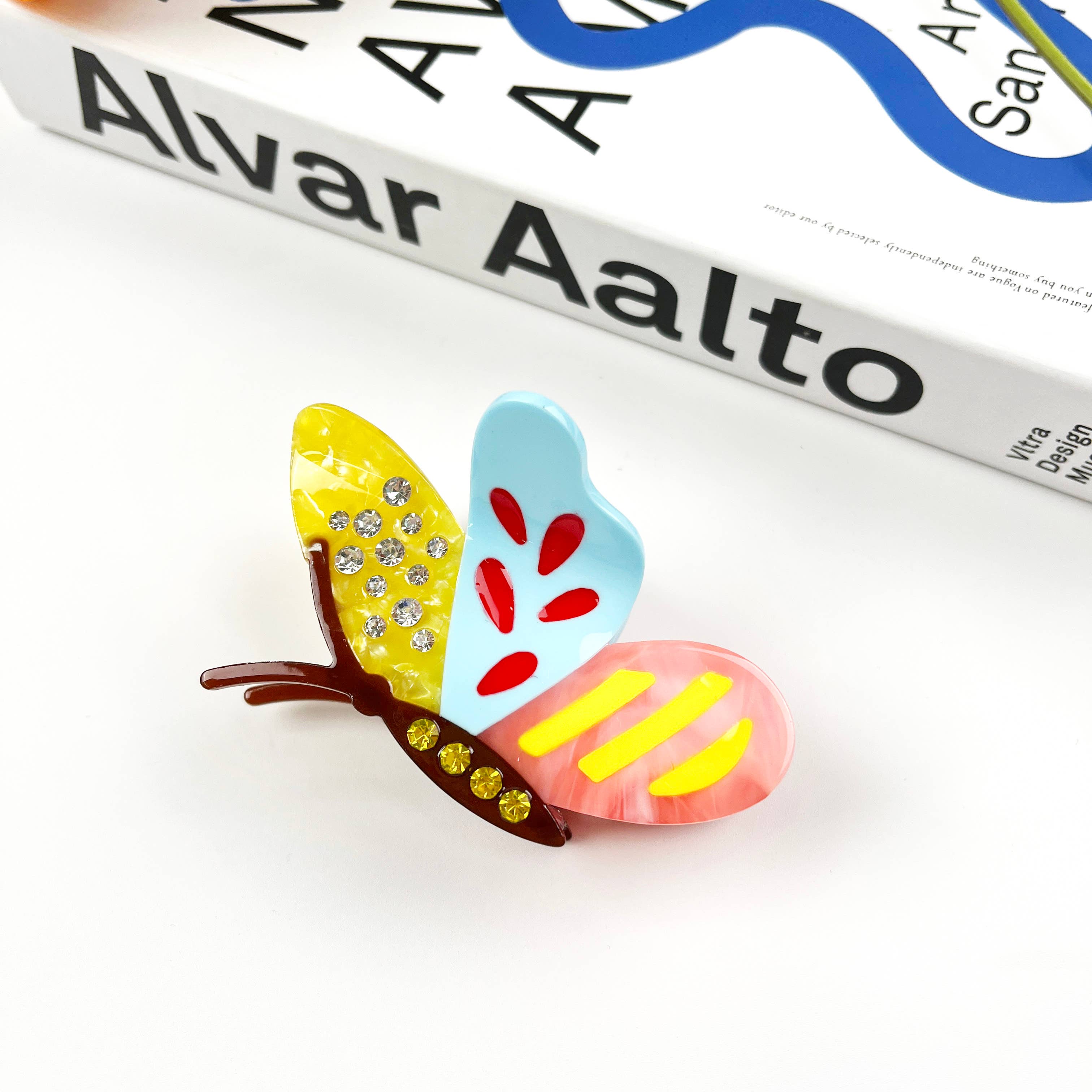 TheDivaSoap - Colorful Cartoon Butterfly Claw Clip Diamond Hair Clips