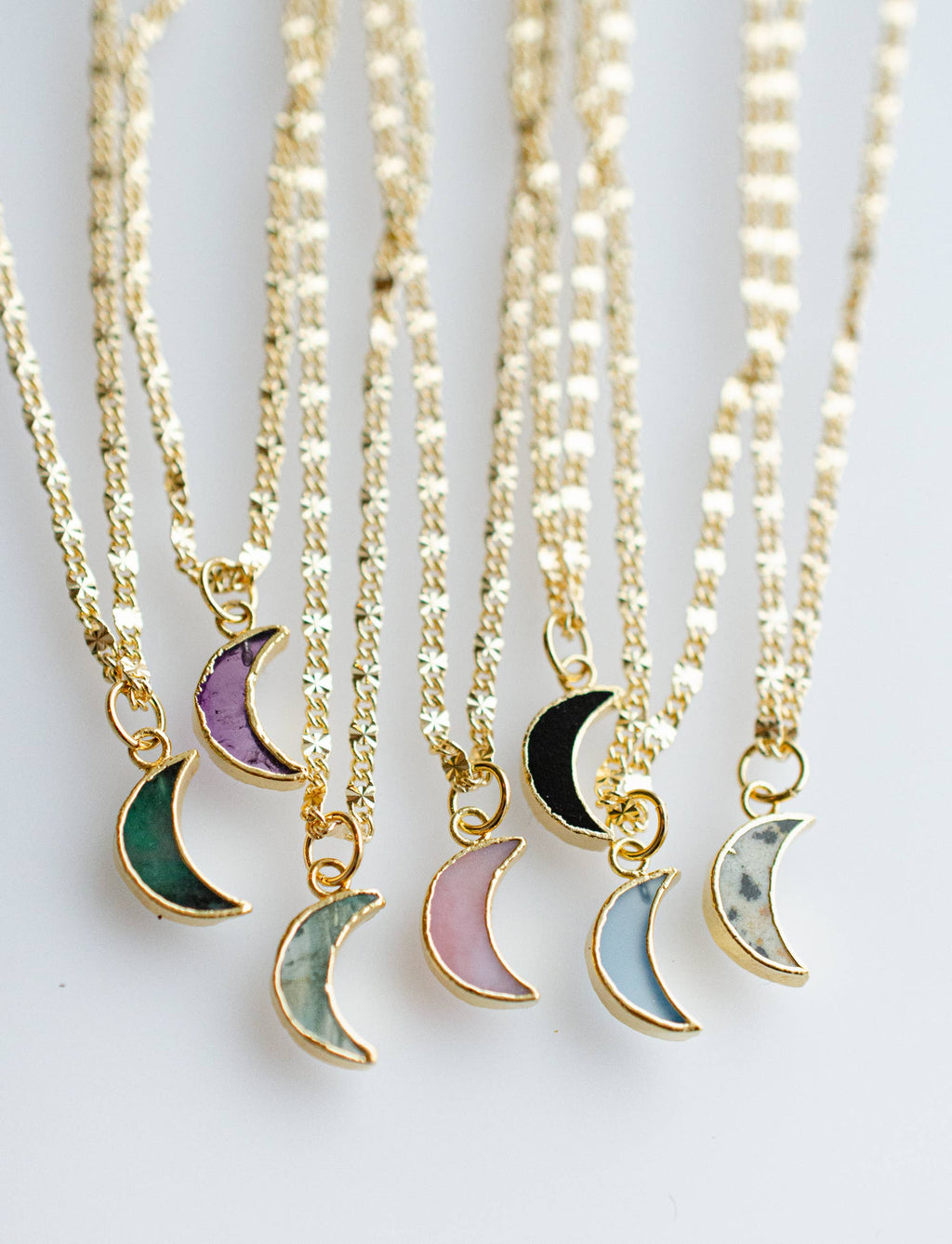 Moon Gemstone Pendant Necklace