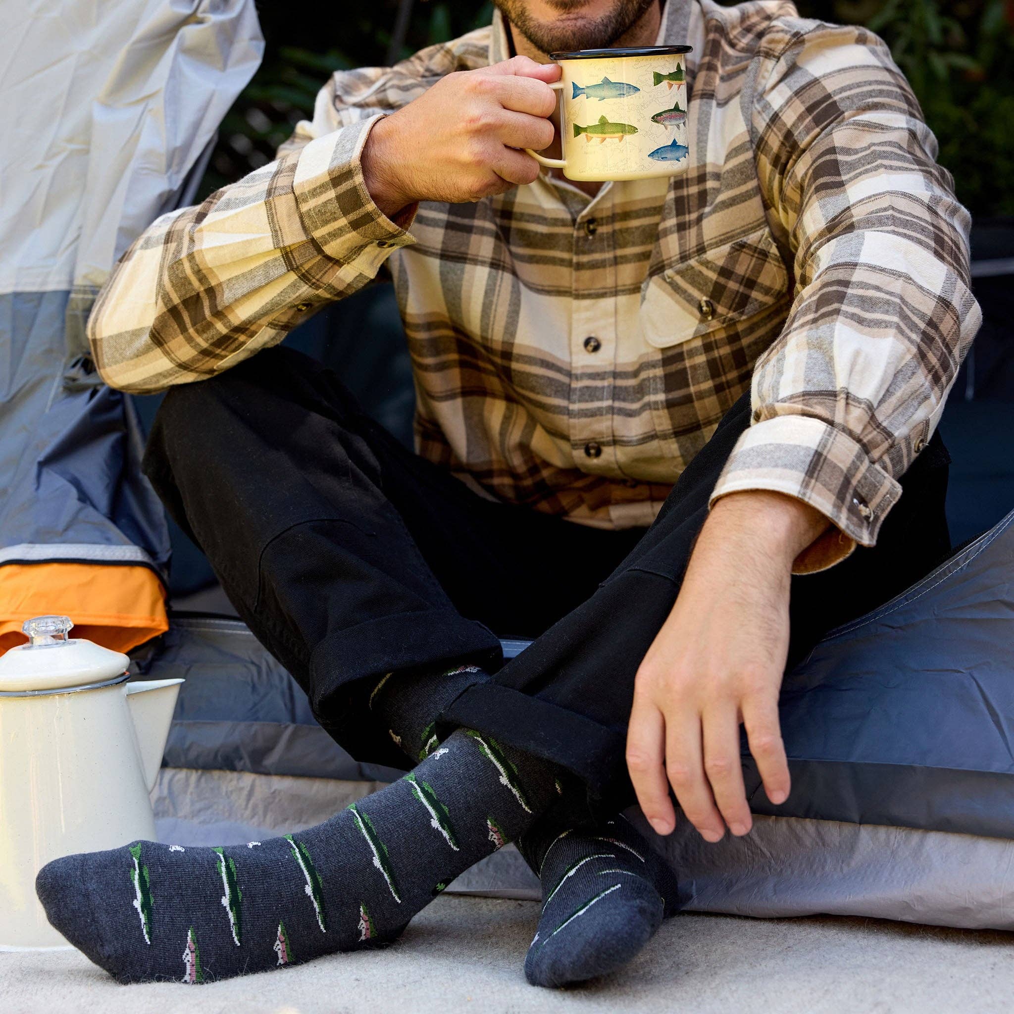 Conscious Step - Socks that Protect National Parks (Gray Fish)