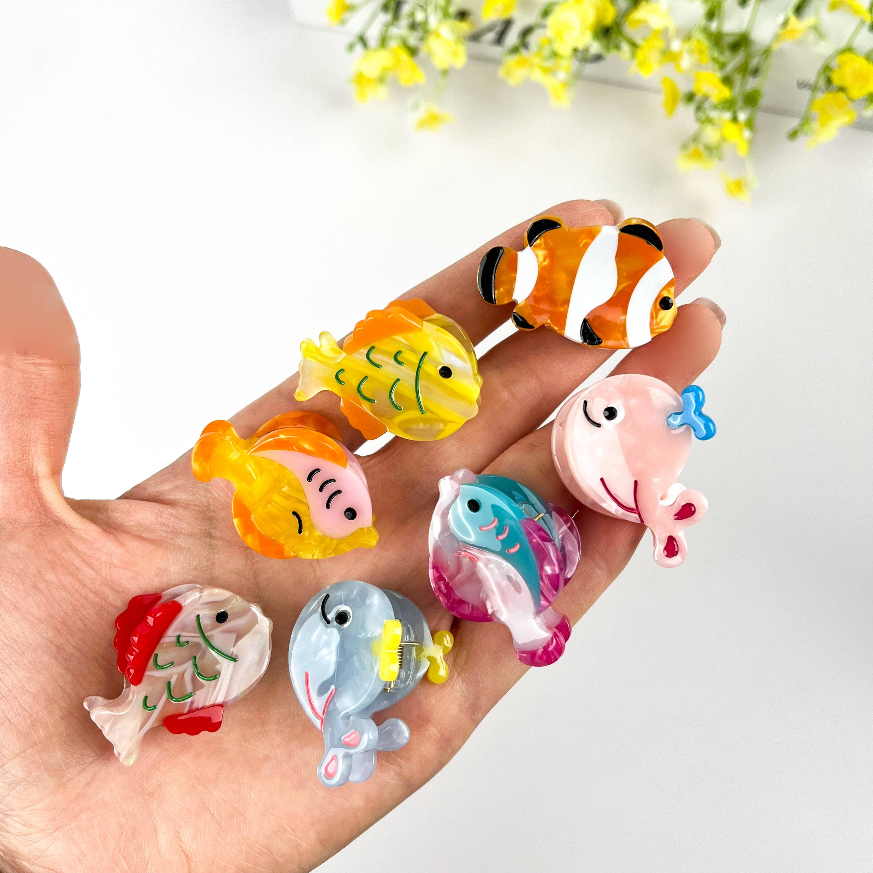 TheDivaSoap - Ocean Fish Mini Claw Clip, Whale Hair Clip