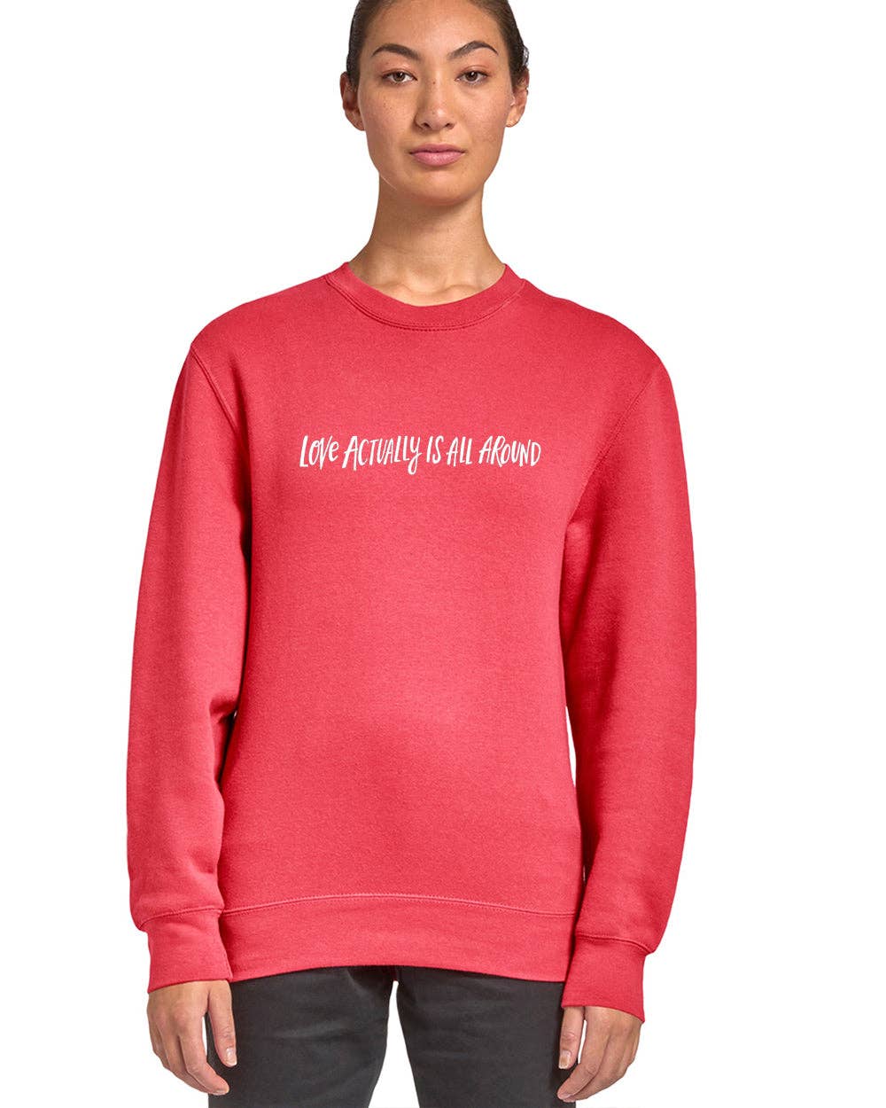 Megan Lee Designs - Love Actually Sweatshirt | Screen printed | Red Holiday Christmas