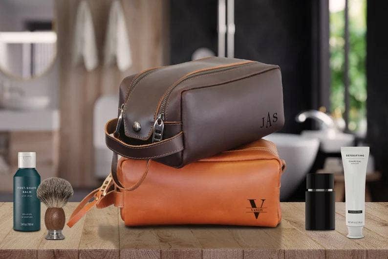 Leather Double Zipper Bag