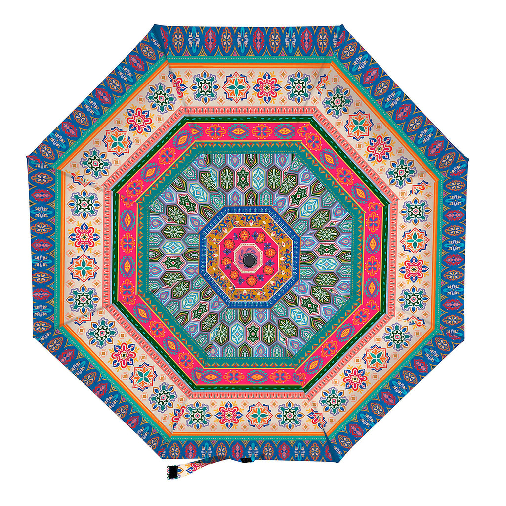 Evergreen Enterprises - Geometric Tapestry Compact Manual Umbrella