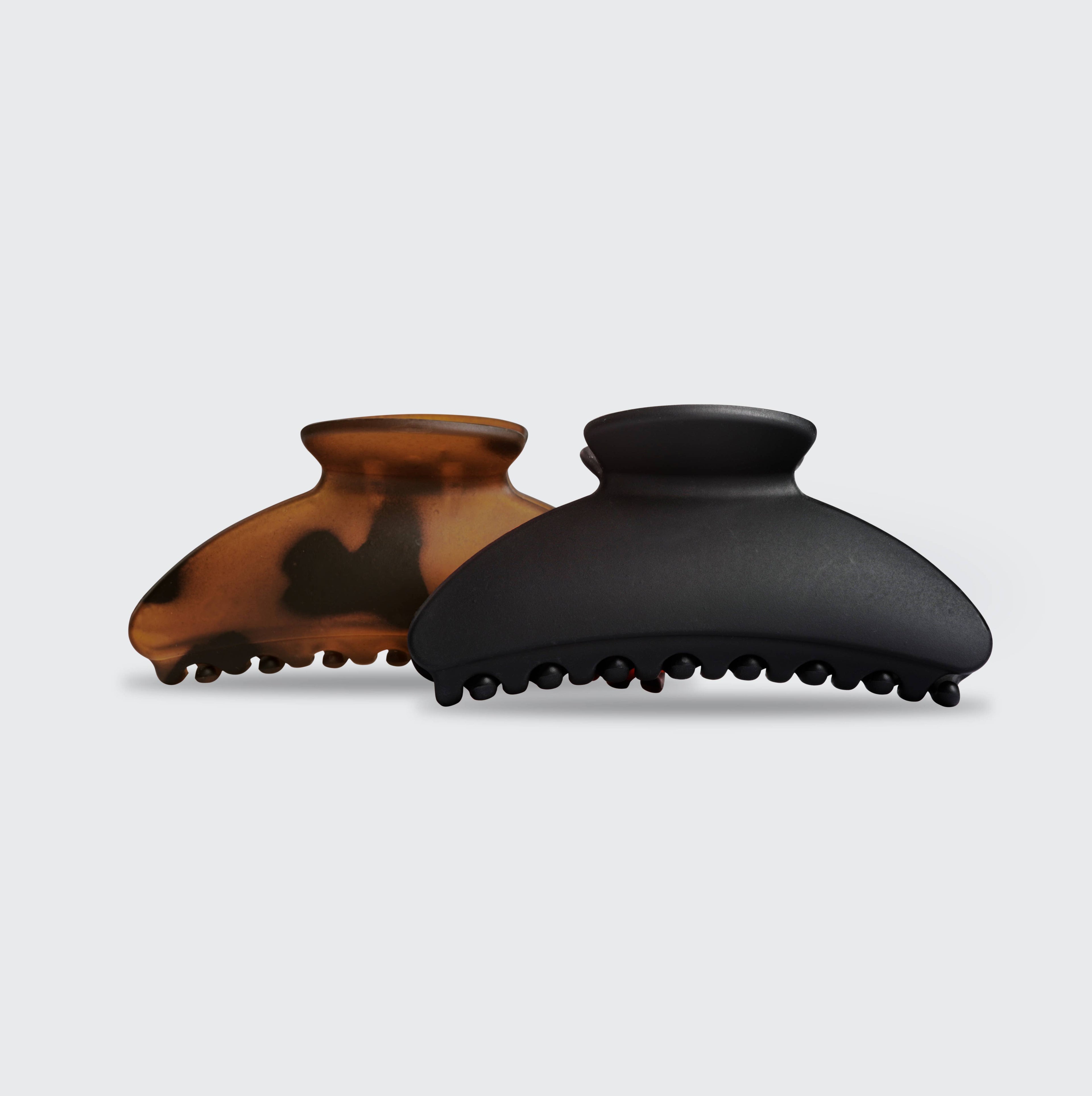 Medium Claw Clips 2pc - Black & Tort