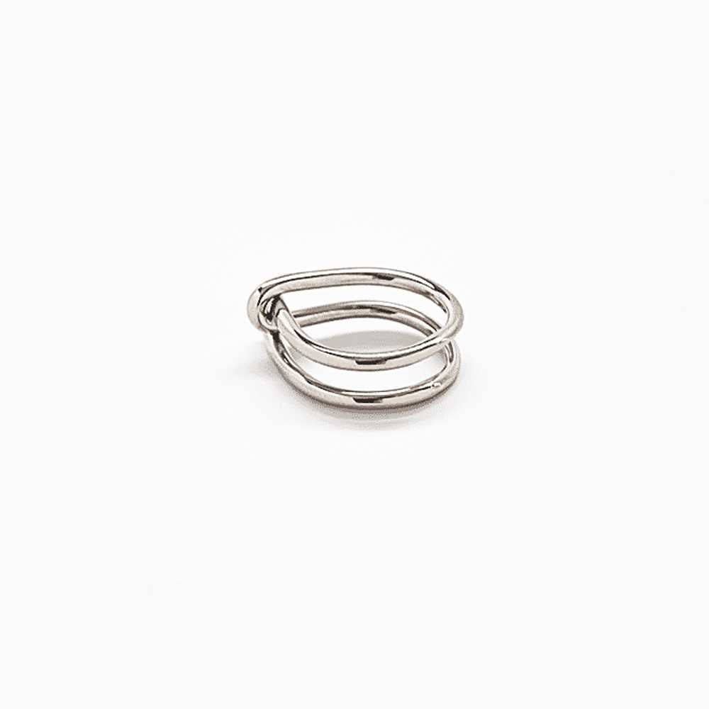 Admiral Row Jewelry - Silver Double Knot Statement Ring Fall, Gift for Her