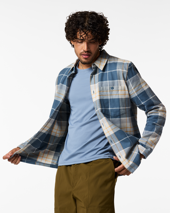 Men's Quedo Flannel Shirt | Slate Plaid