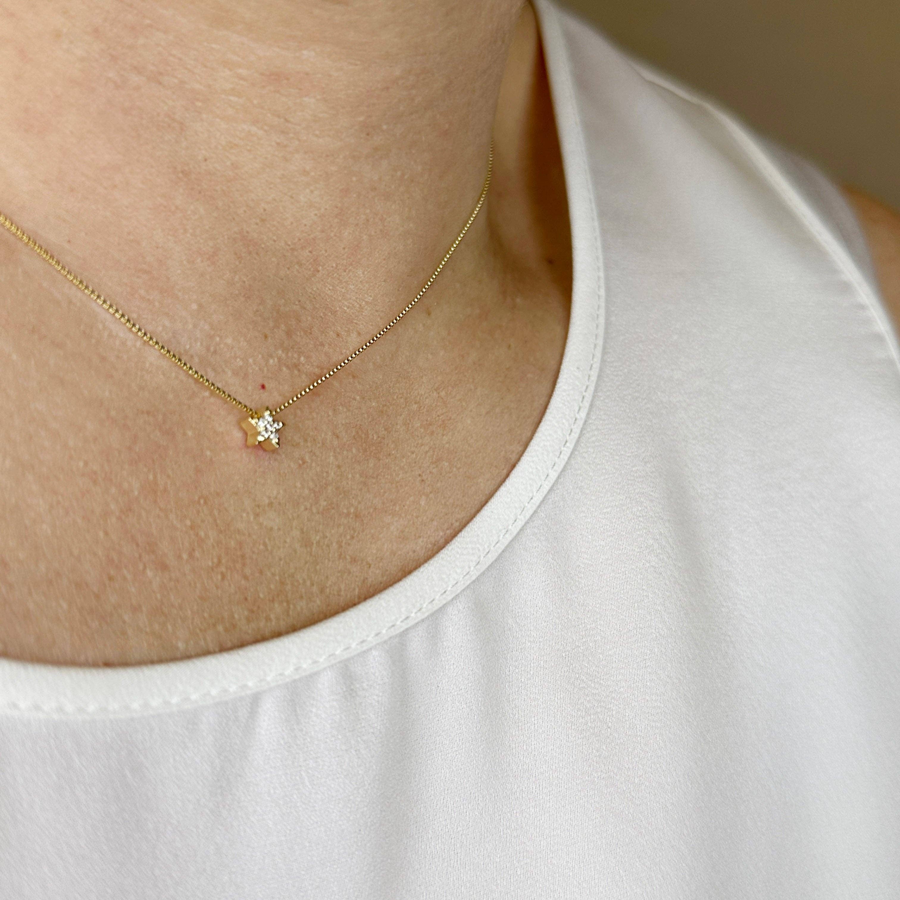 Mini CZ Star Necklace