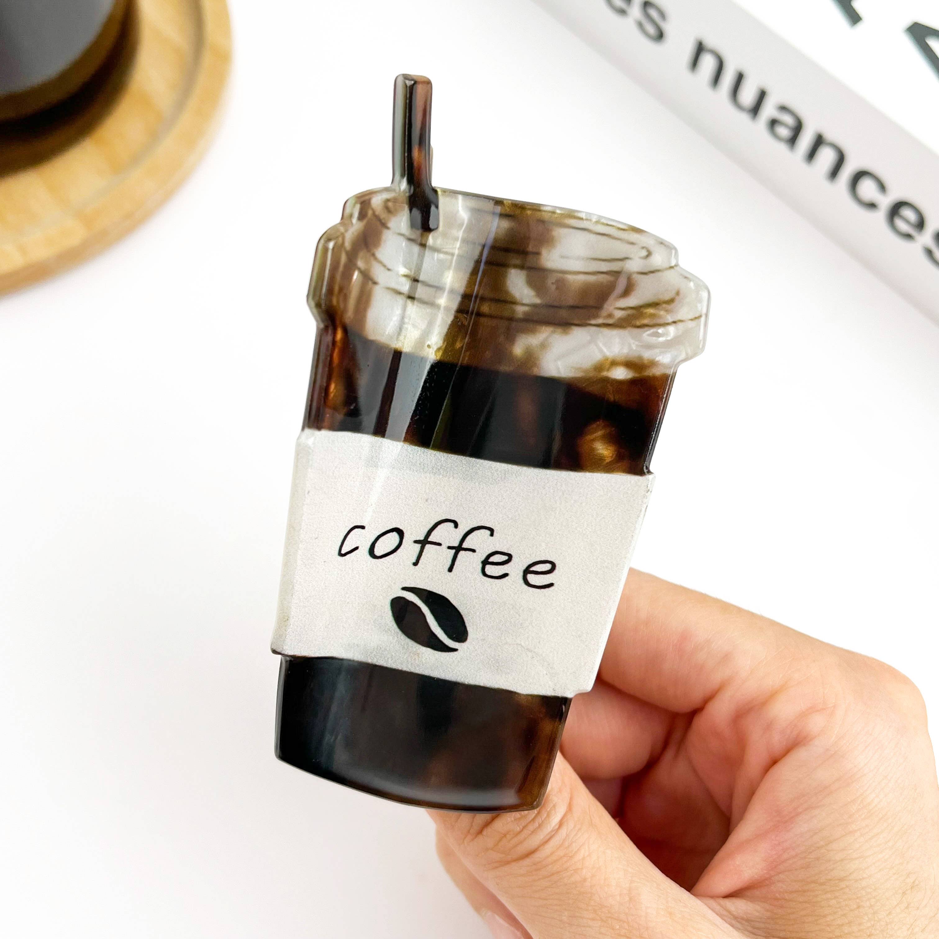 TheDivaSoap - Coffee Cup Shaped Hair Claw Clip,Creative Beverage Hair Clip