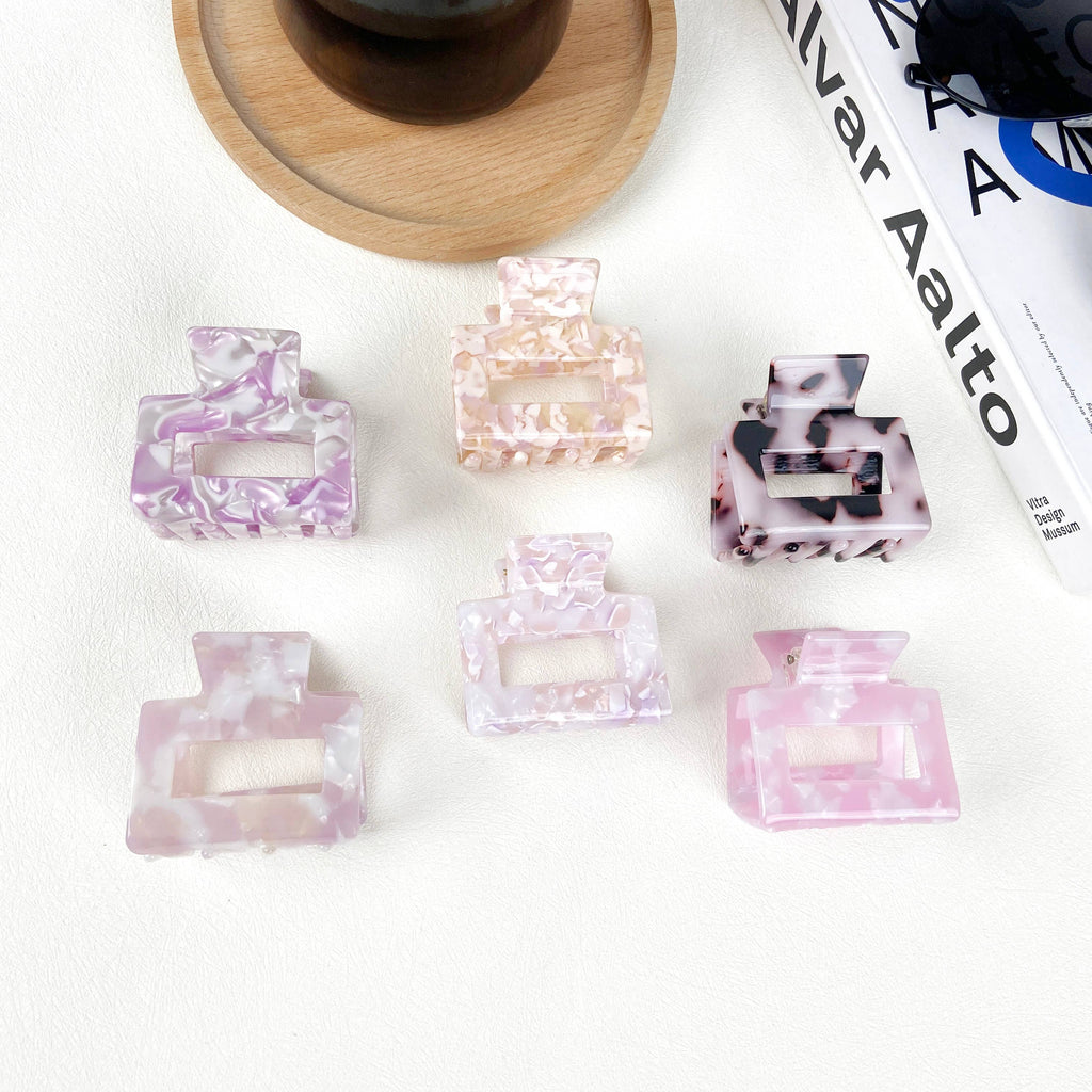 TheDivaSoap - Square Acetate Hair Clips Purple Small Claw Clip