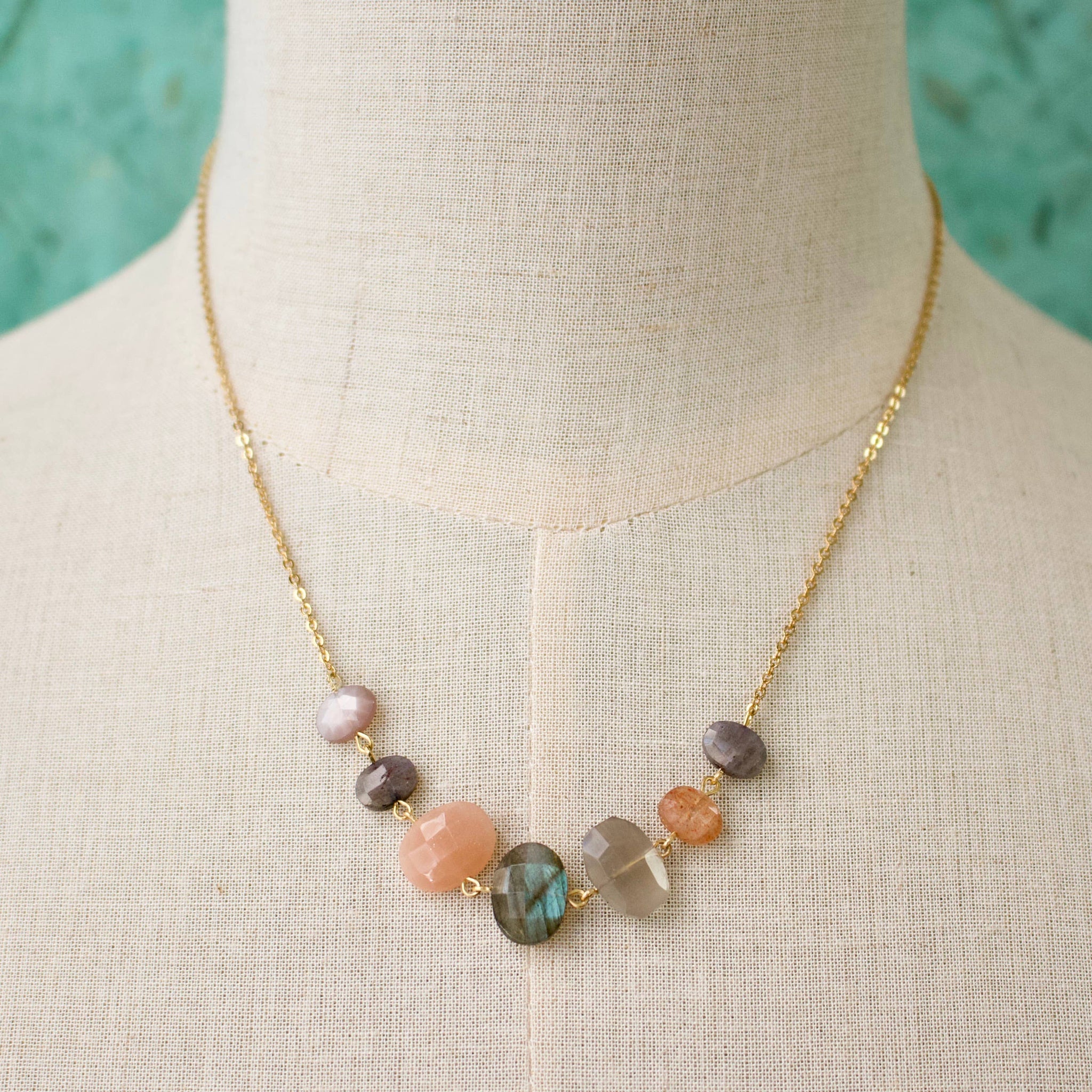 Semi Stacked Necklace: Toast