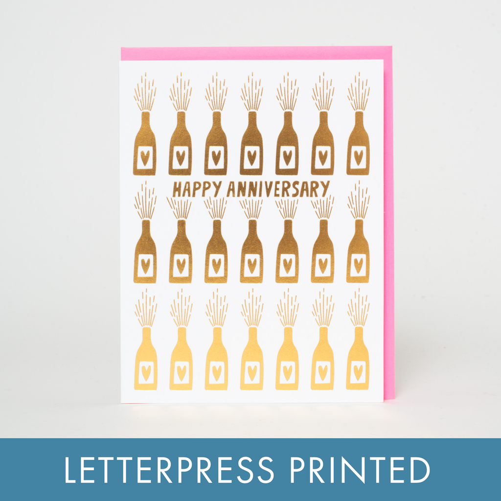 Happy Anniversary Bottles Greeting Card