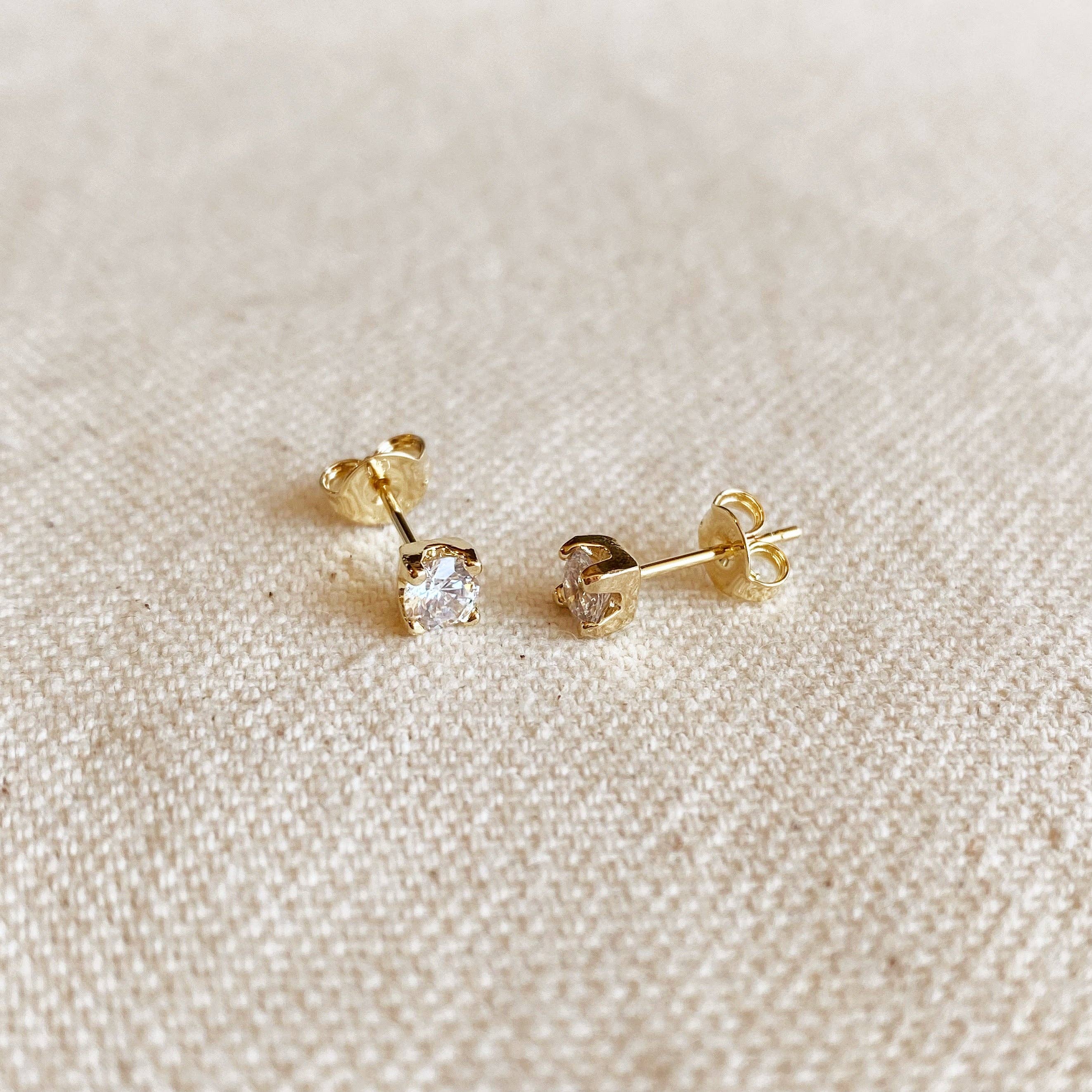 Cubic Zirconia Stud Earrings