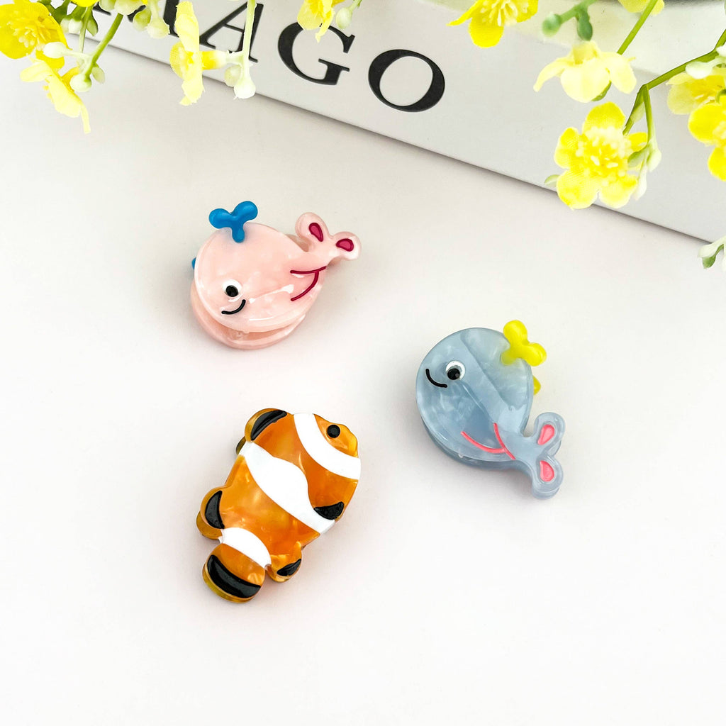 TheDivaSoap - Ocean Fish Mini Claw Clip, Whale Hair Clip