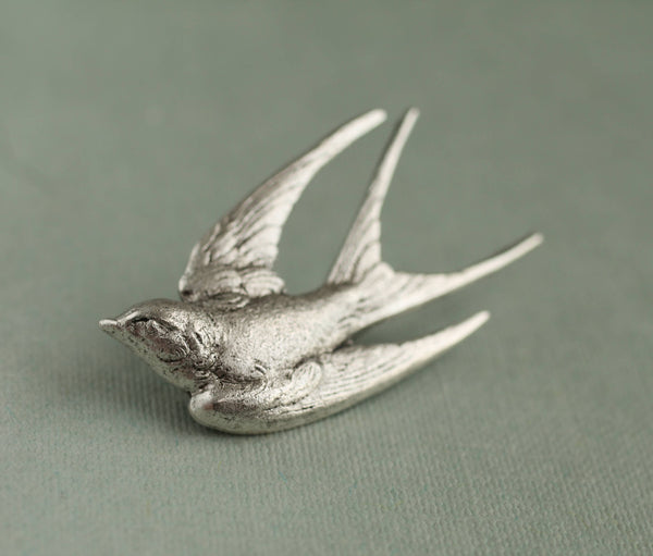 Silver Bird Brooch