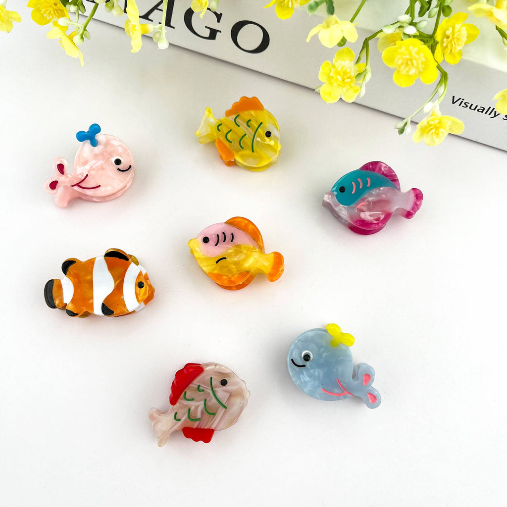 TheDivaSoap - Ocean Fish Mini Claw Clip, Whale Hair Clip