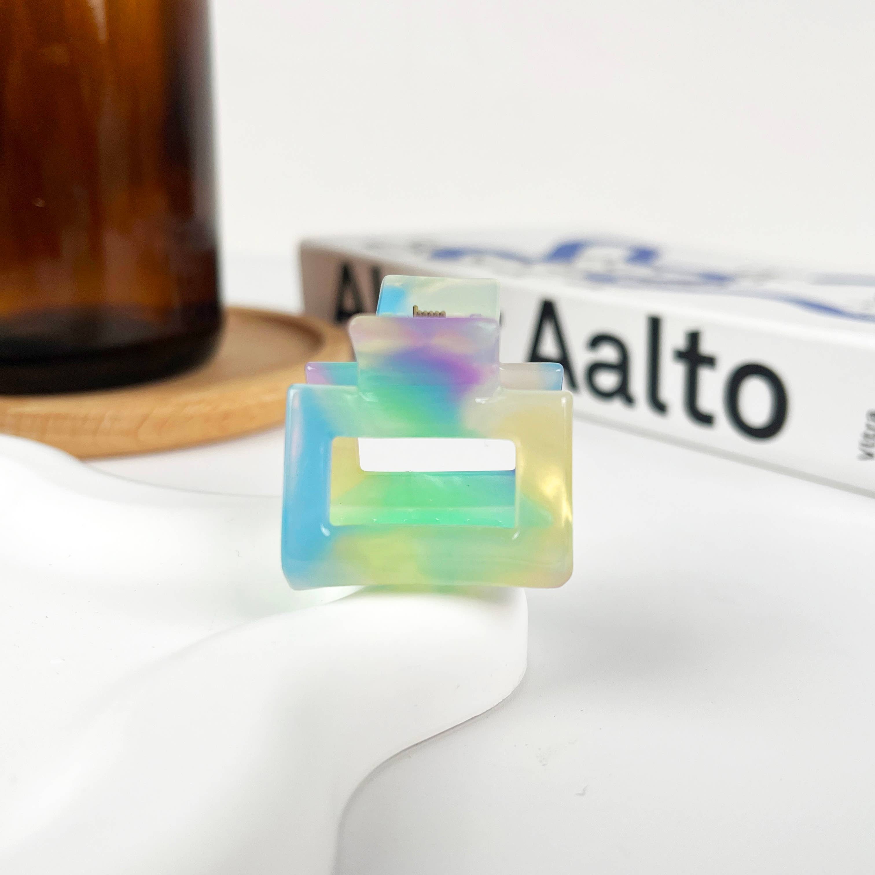 TheDivaSoap - Small Square Claw Clips,Acetate Small Hair Clip