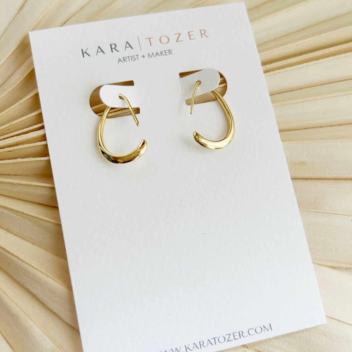 KARA | TOZER - Medium Open Teardrop Hoops