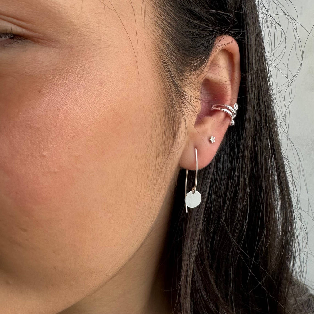 Dropped Disc Earrings