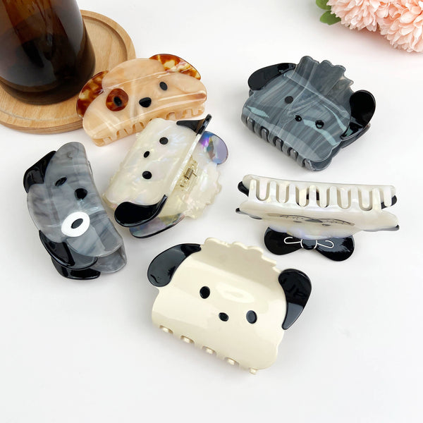 TheDivaSoap - Acetate Cartoon Dog Hair Clips: C