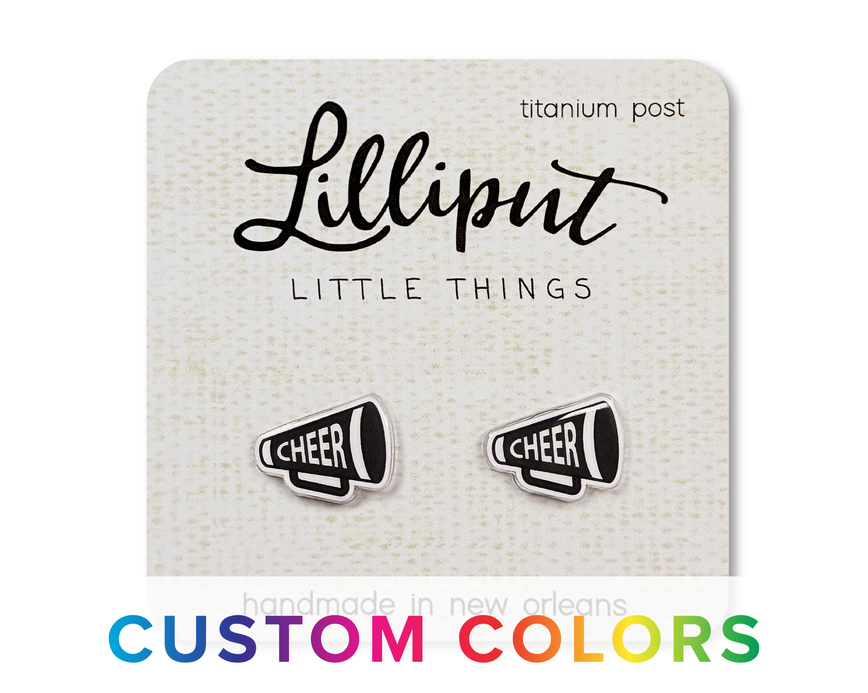 Cheer Megaphone Earrings