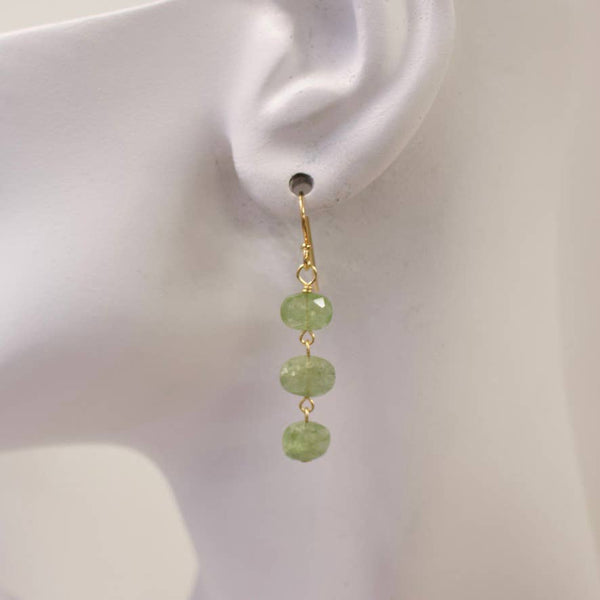 Mini Semi Stack Earrings: Emerald