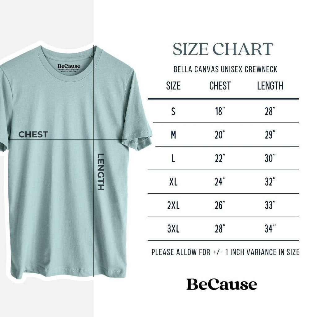 Because Tees - Narrowleaf Milkweed with Monarchs - Lightweight 100% Cotton Unisex Crewneck