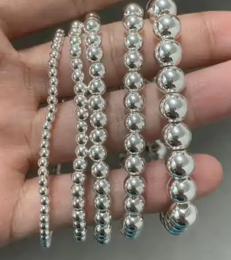 Silver Bead Bracelet