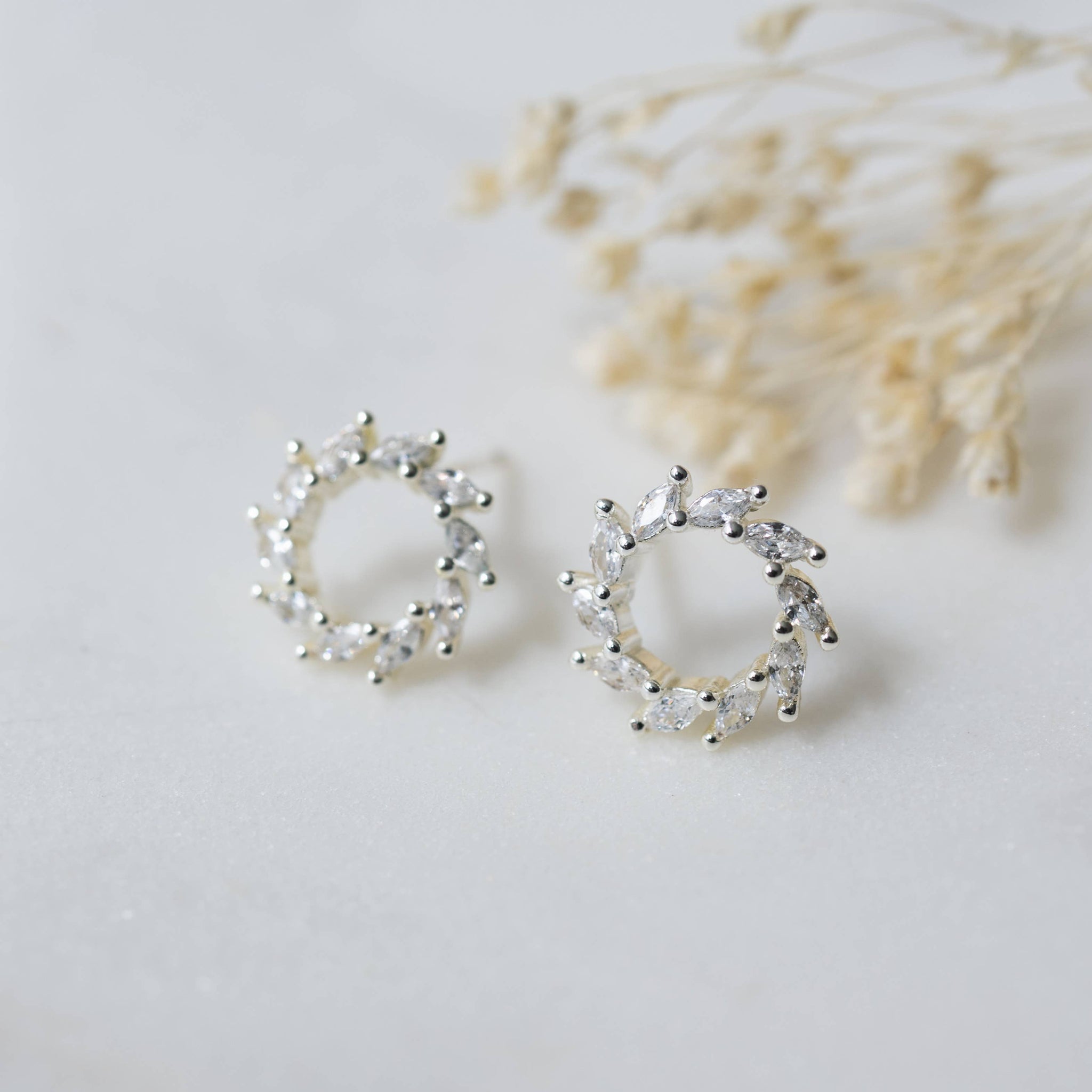 Solara Ring Studs | Silver