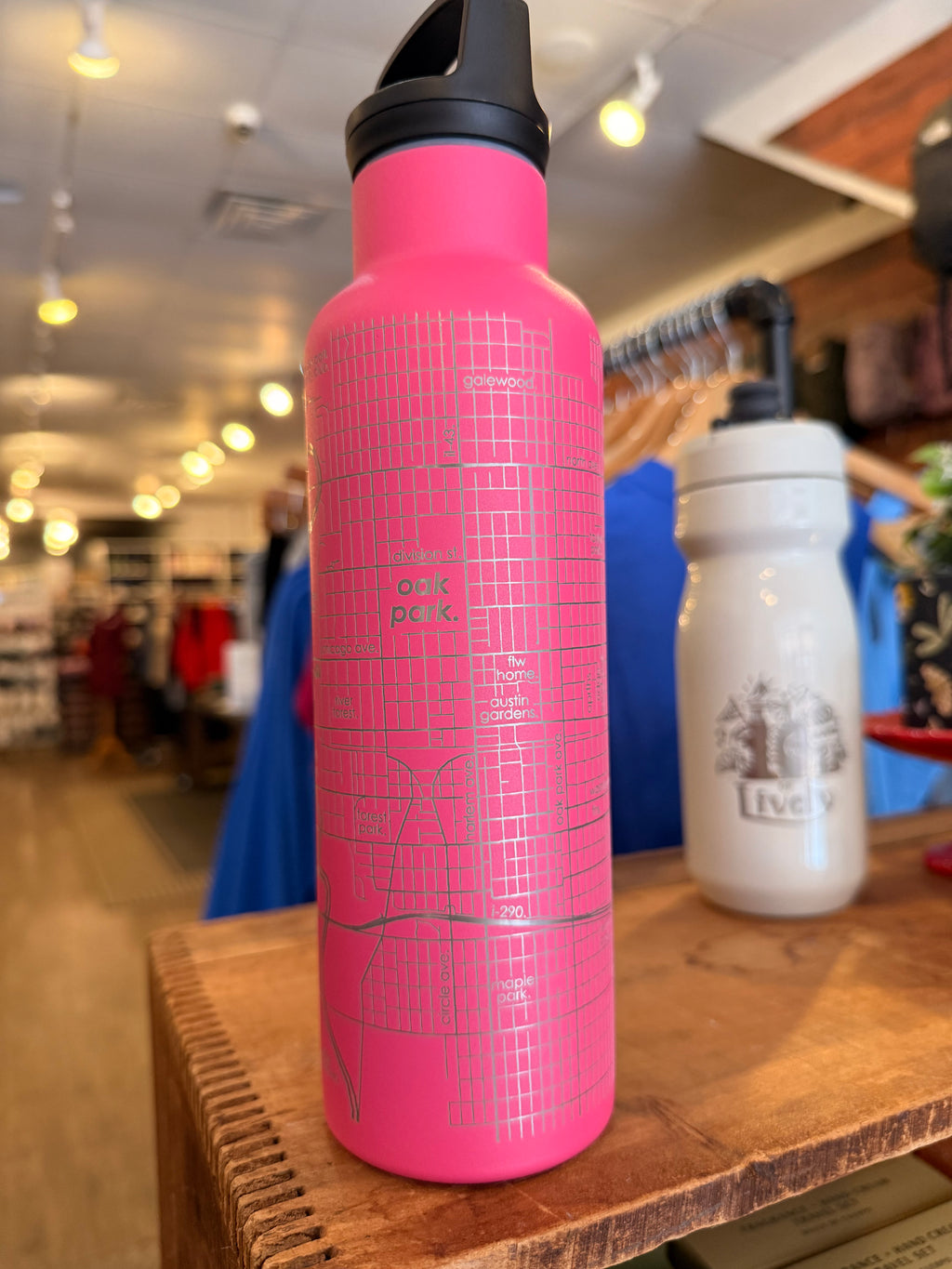 Oak Park Etched Water Bottle - 21 oz