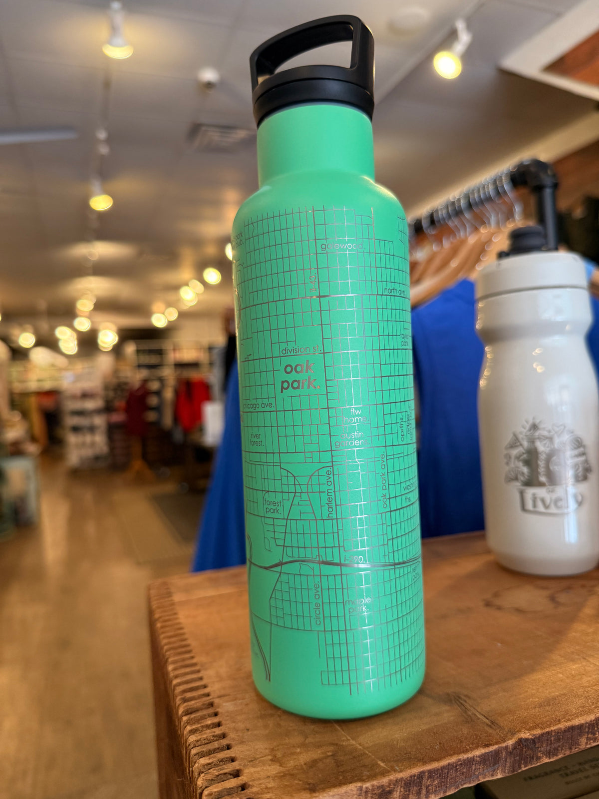 Oak Park Etched Water Bottle - 21 oz