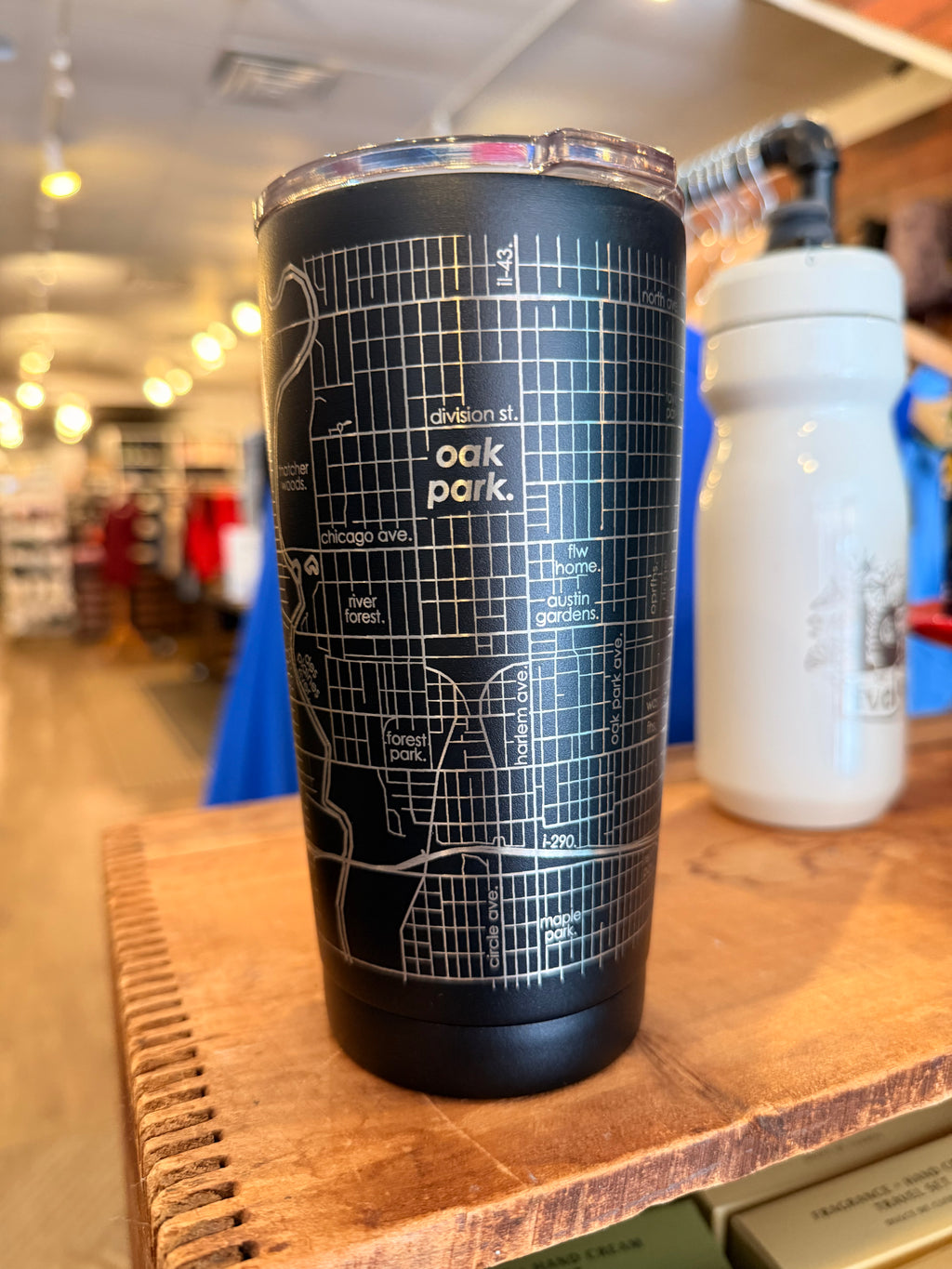 Oak Park Etched Travel Tumbler- 20 oz