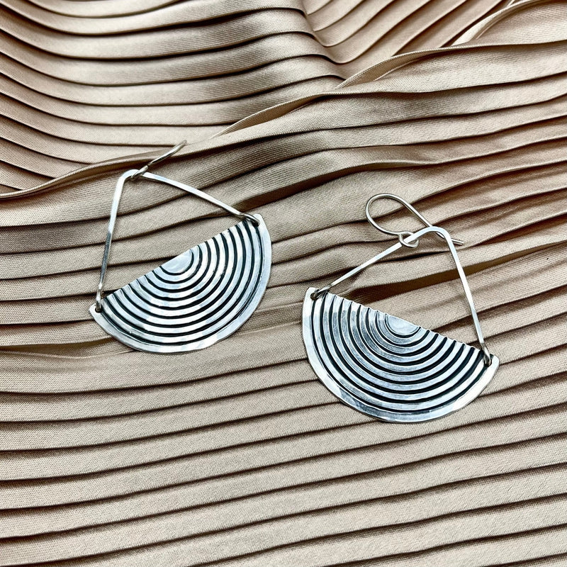 Handmade Wave Earrings|Silver