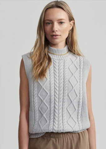 Women's Joilette Roll Neck Vest | Harbour Mist